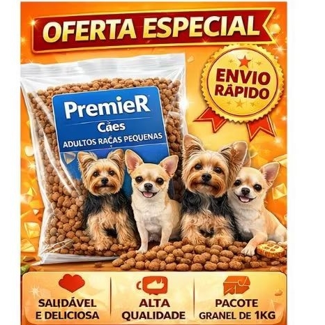 Ração Premier Raças Pequenas Adultos frango 1kg a Granel – Super Premium para Cães Pequenos sabor frango