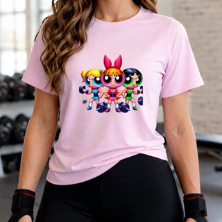 Camiseta Feminina Fitness Super Poderosas 100% Algodão em Oferta na Shopee
