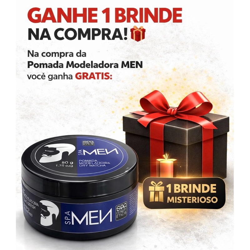 POMADA MODELADORA UNISSEX DRY MATCH SPA MEN ( MODELA CACHOS, FIXAÇÃO DE SALÃO, PROTEÇÃO TERMICA )