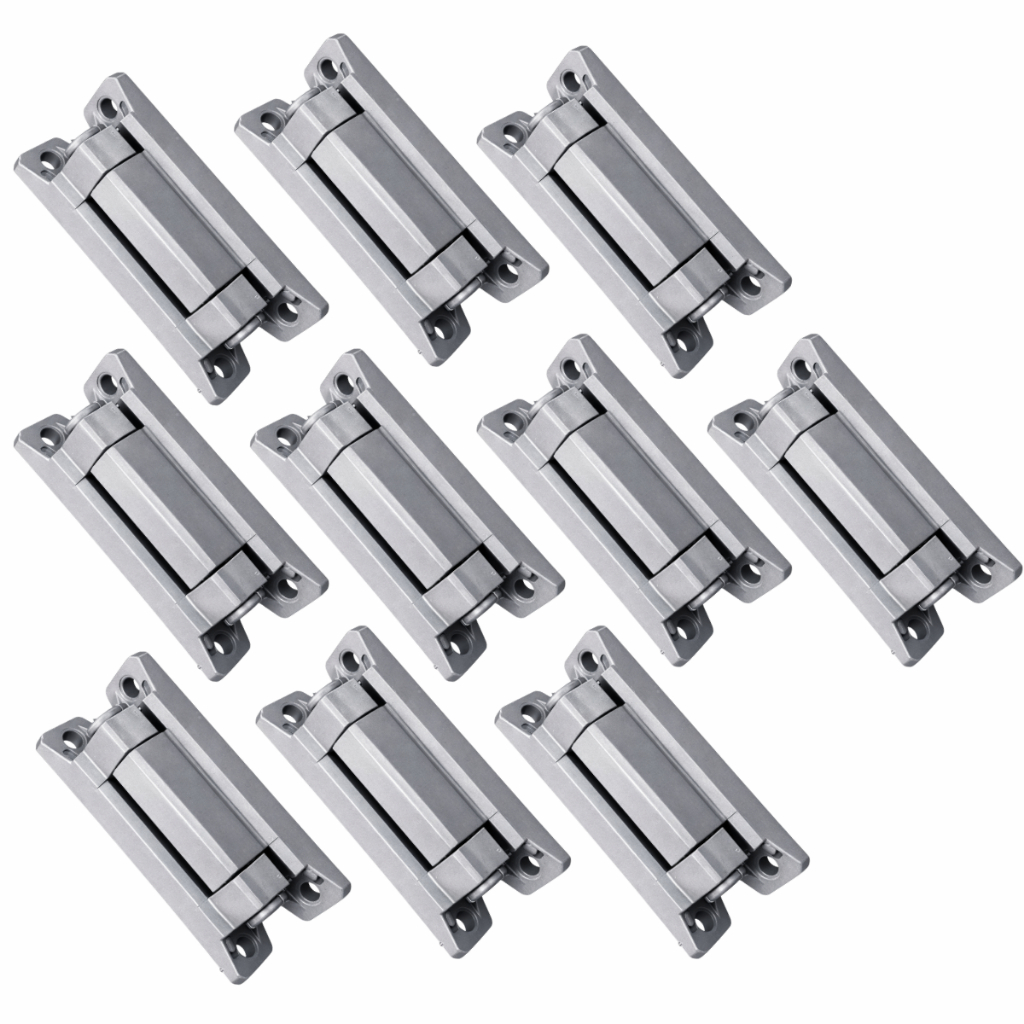 Dobradiça Para Porta do Freezer Gelopar Na Cor Cinza Sem Mola 11cm Jogo Com 10 Peças