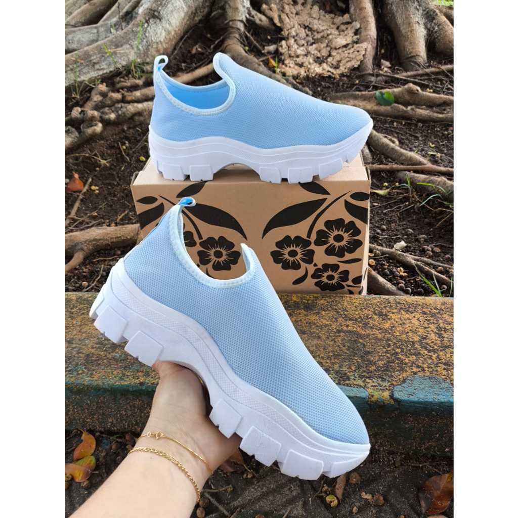 Tenis Calce Facil Plataforma Lindo Barato Promoção Moda Modinha Feminina Chique TopO Tênis Meia Feminino Calce Fácil foi