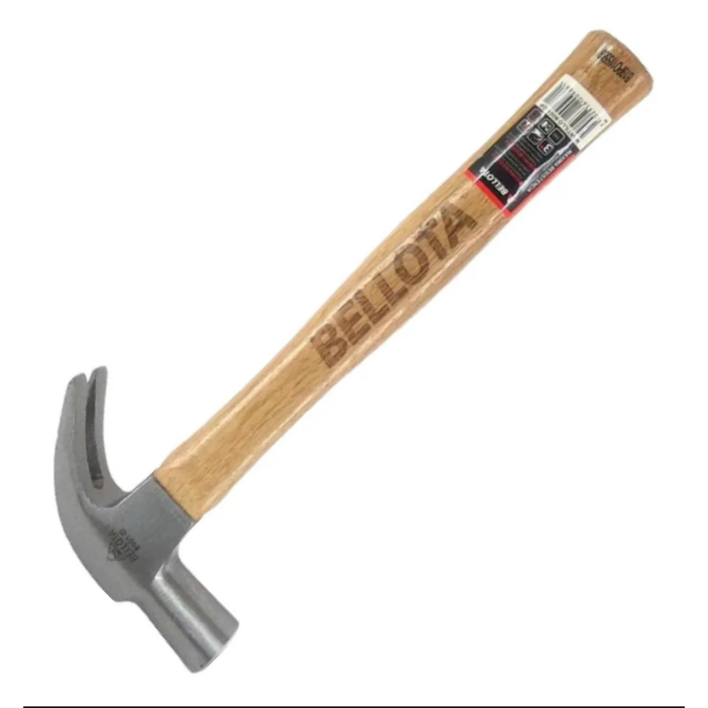 Martelo de Unha Carpinteiro 27mm Bellota com Cabo De Madeira