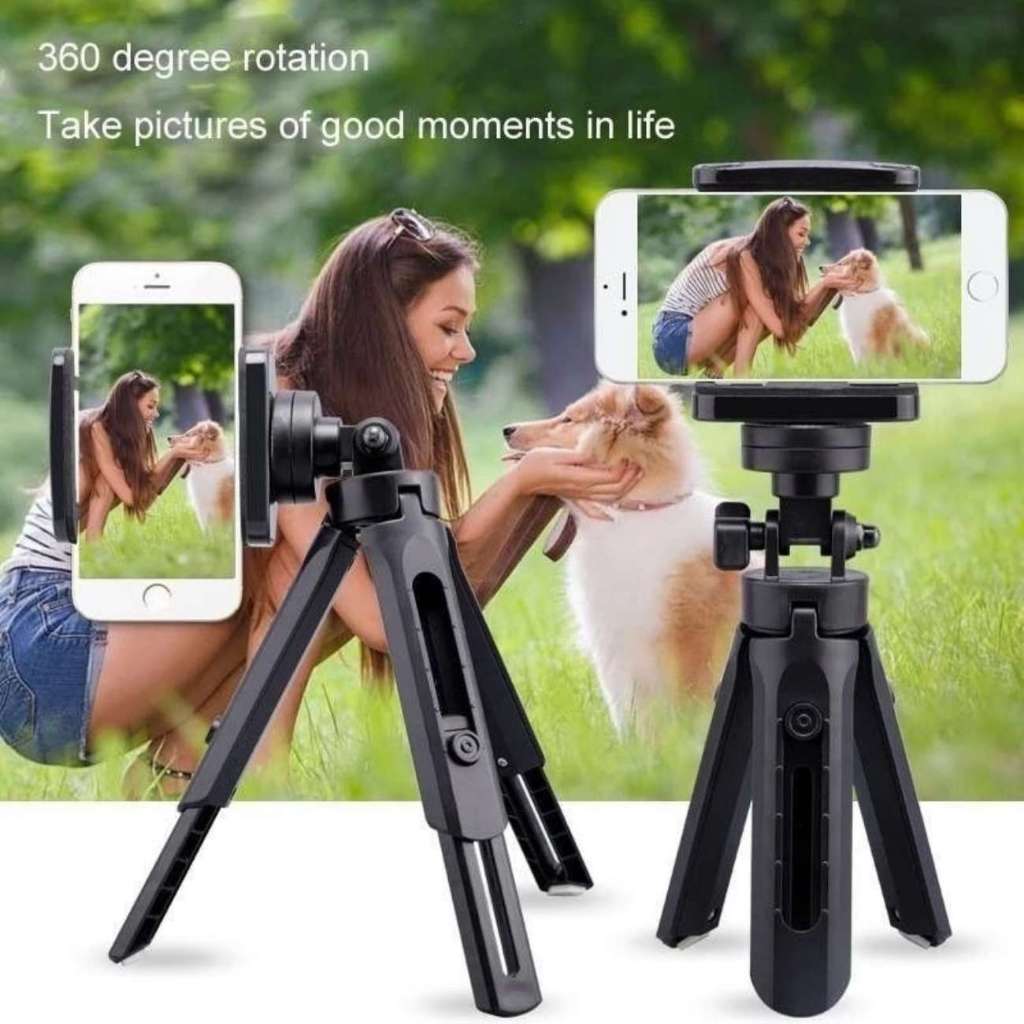 Tripé de Mesa Suporte para Celulares Ajustável na Vertical e Horizontal  Versatilidade e Praticidade