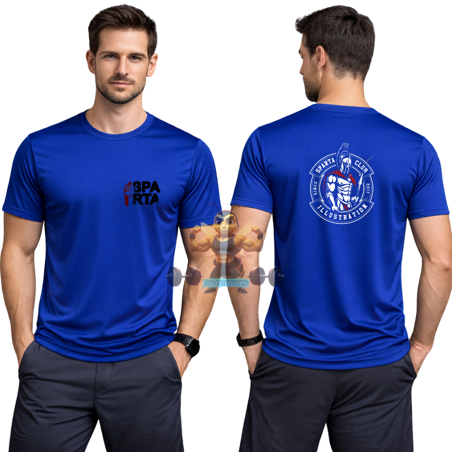 Camiseta Esportiva Premium - GUERREIRO ESPARTANO Tecnologia Dry-Fit Leve Academia Lazer Esporte Corrida Laser Casual