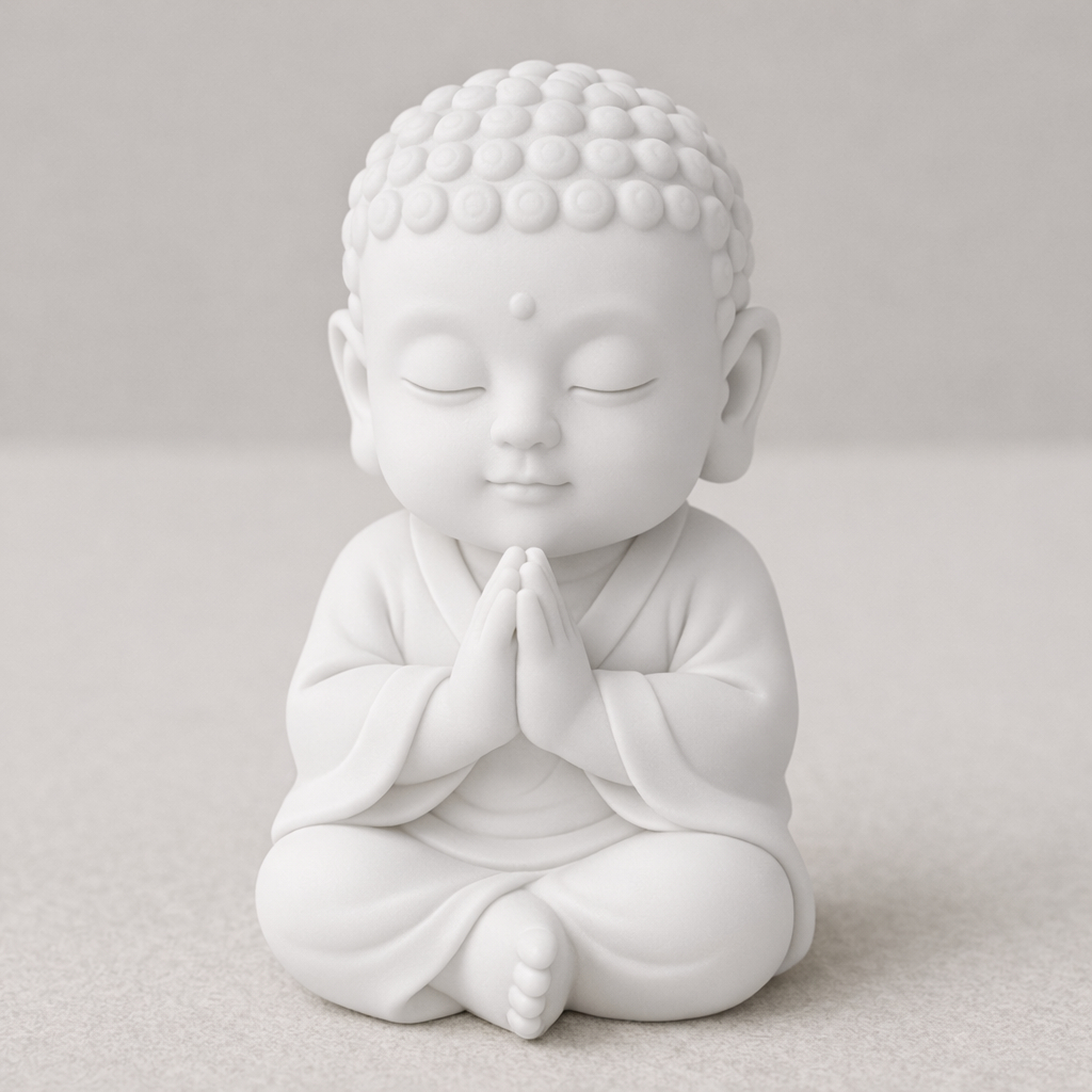 Imagem Estátua Pequeno Buda Zen sereno - Decorativo em Meditação