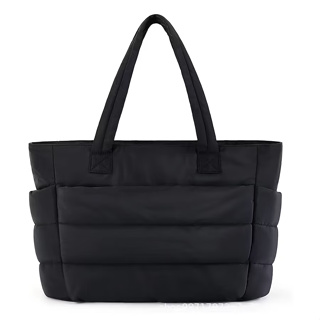 Bolsa Tote Acolchoada Puffer Multifuncional Grande Preto em Oferta na Shopee