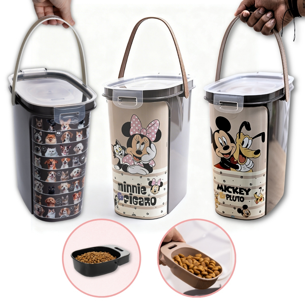 Porta Ração Dispenser Pote Tampa Hermética Dosador Cachorro Gato Balde Pet Vedação Anti Formiga em Oferta na Shopee