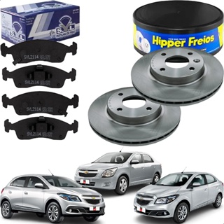 Discos E Pastilhas Freio Dianteiro Onix 2012-2019 Hipper Syl em Oferta na Shopee
