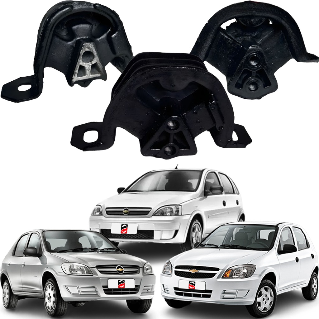 Kit 3 Coxim Motor Câmbio Corsa Wind 94 95 96 97 98 99 01 02