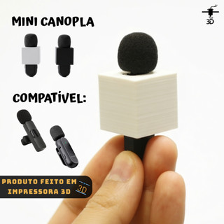 Mini Canopla para Microfone Lapela Entrevistas ( kit c/ 2 canoplas )
