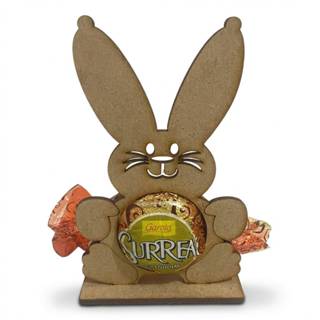 Kit 12 Porta Bombom Páscoa Coelho MDF Crú 11x7 cm 3mm em Oferta na Shopee