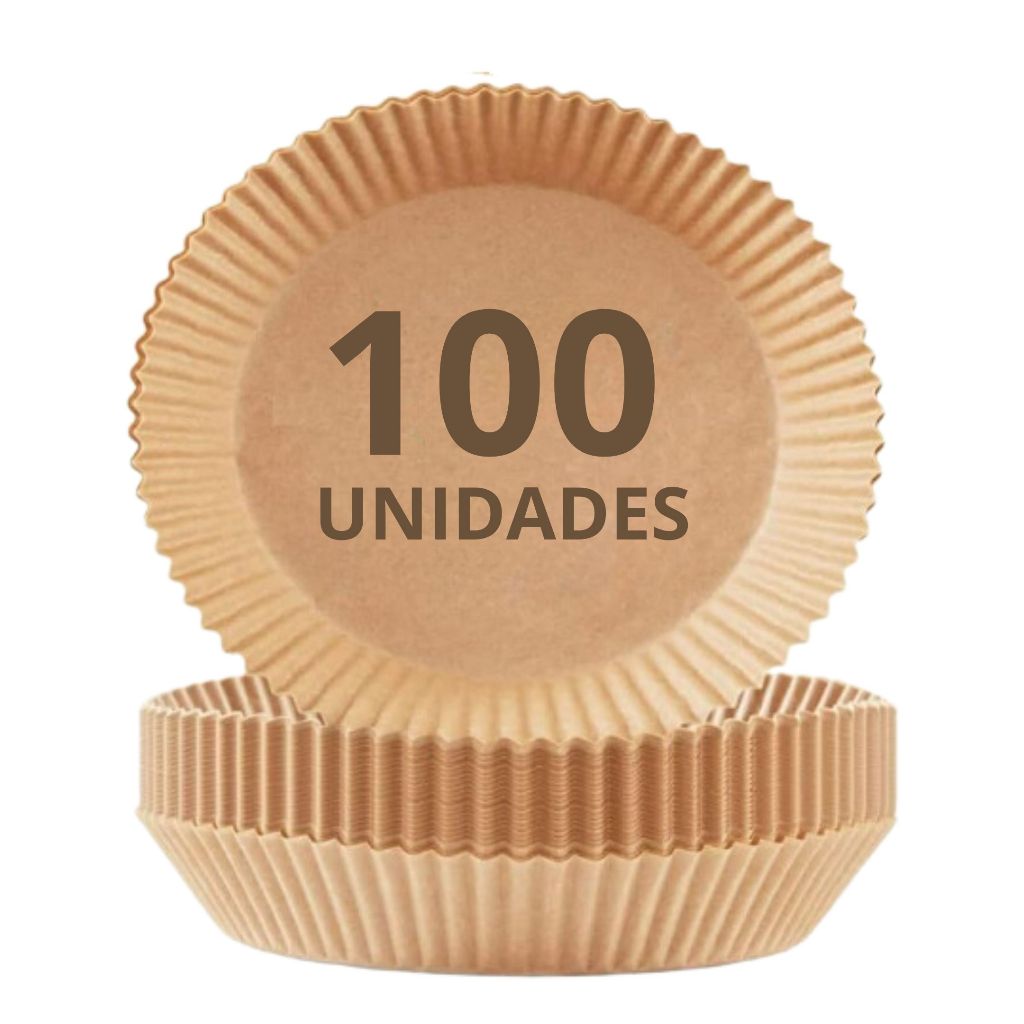 Papel para Air Fryer, Forma para Air Fryer, 100 Unidades, Papel Descartável, Antiaderente, AVIBES