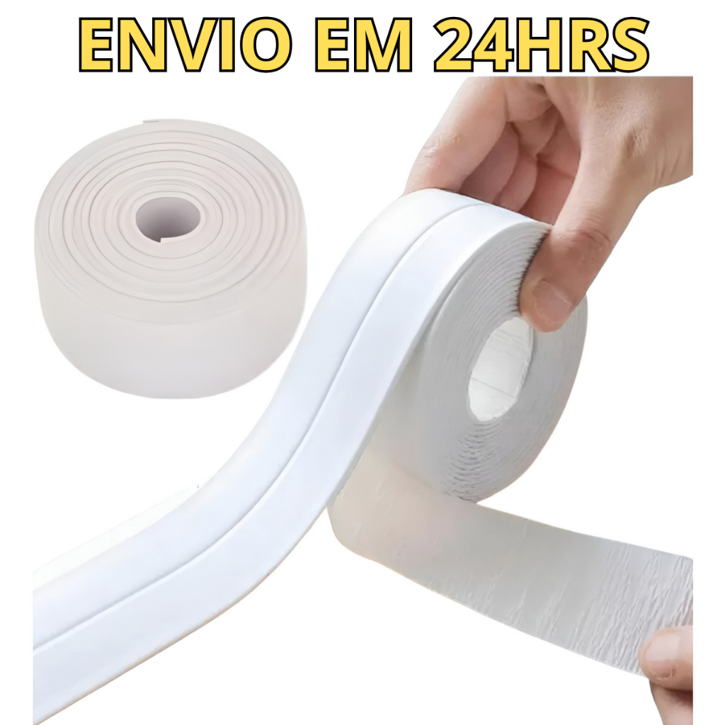 Fita Adesiva Vedação Pvc Impermeável Banheiro Pia Box Rodapé Branco Lisa Tira de Calafetagem 3.2m em Oferta na Shopee