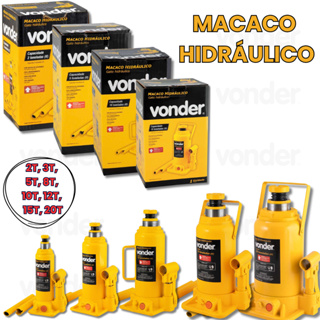 Macaco Hidráulico Tipo Garrafa Vonder 2T 3T 5T 8T 10T 12T 15T 20T Carro Caminhão Elevação Carga Pesada em Oferta na Shopee