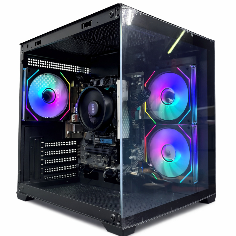 PC GAMER AMD RYZEN 5 8500G/B650M/16GB DDR5/NVME /RADEON 740M/GABINETE AQUARIO COM 3 FANS
