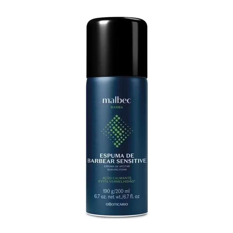Espuma de Barbear Malbec Sensitive Tradicional 200ml Boticário