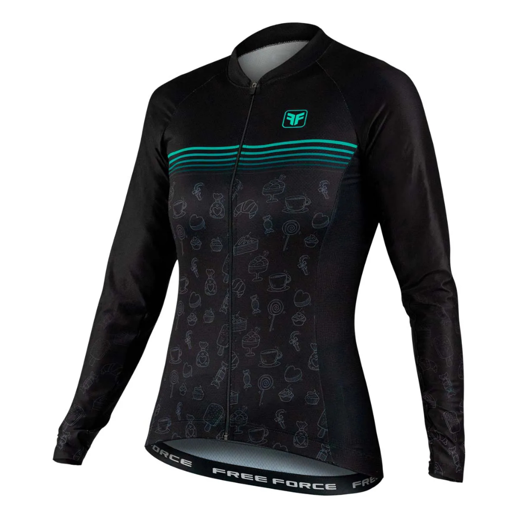 CAMISA FEMININA START FREE FORCE MANGA LONGA SWEET PRETO