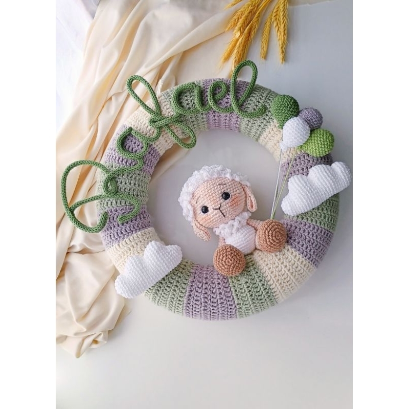 Porta maternidade ovelha/ Porta maternidade infantil/ amigurumi