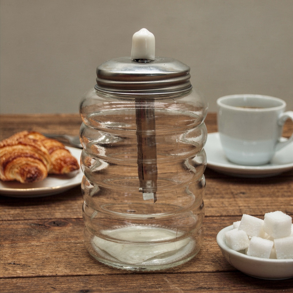 Açucareiro de Vidro 300ml com Bico Dosador Inox – Wincy | REF: 5106