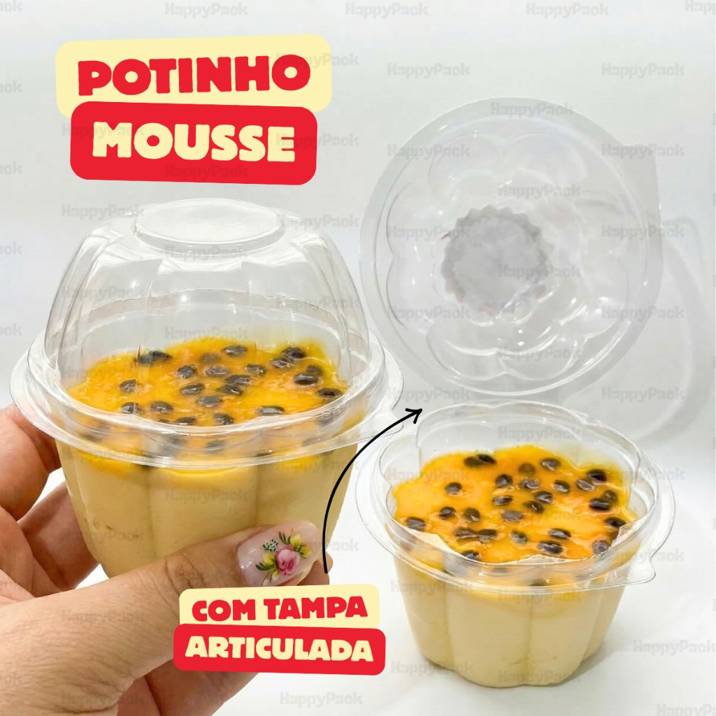 75~300 Unidades Kit Embalagem Mousse Cupcake Bolo de Pote 150ml Blister em Oferta na Shopee