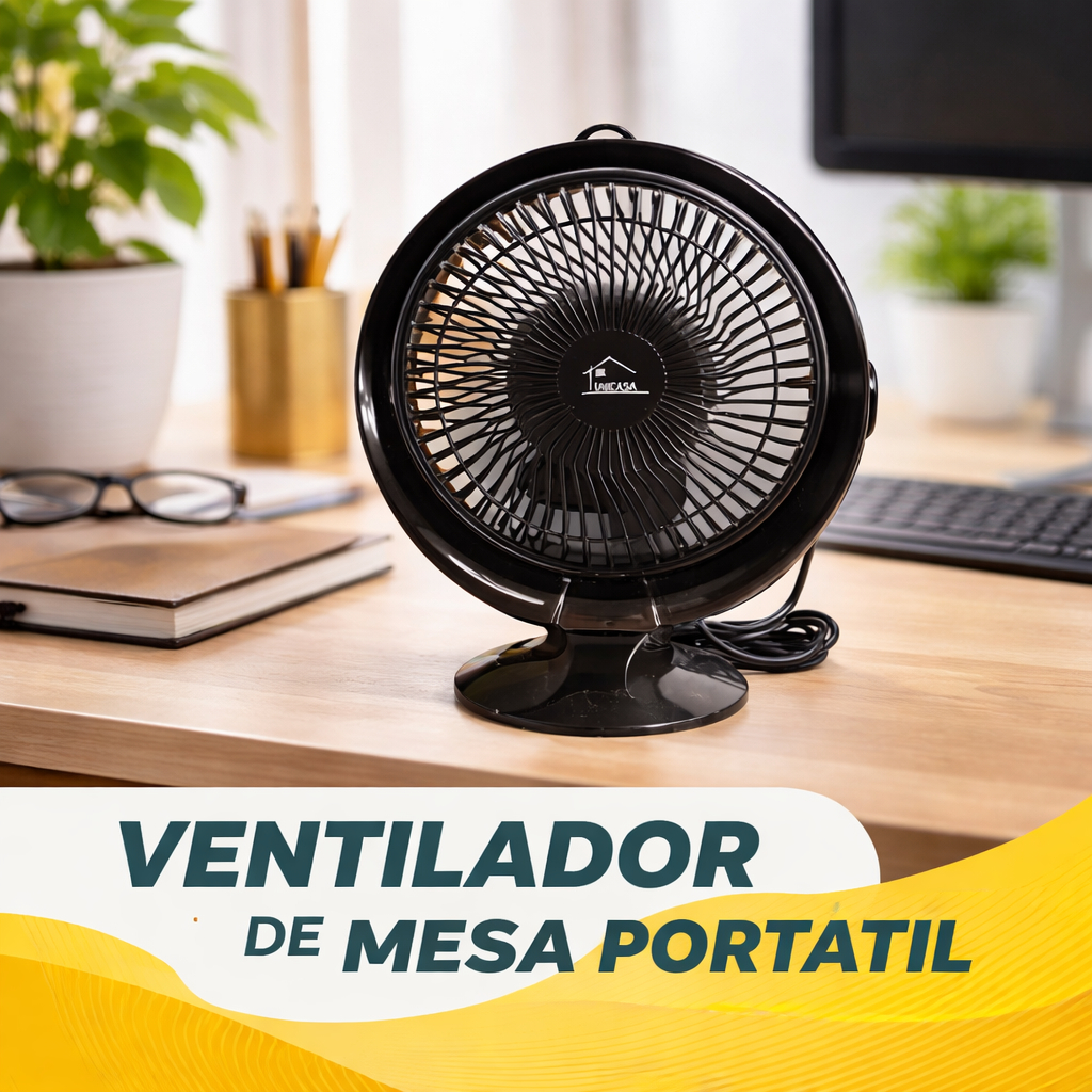 Ventilador Portátil Mini Usb Silencioso Compacto Recarregável Para Mesa