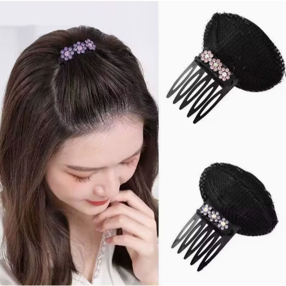 Almofada Para Aumentar A Altura Da Cabeça , Franja Preguiçosa , Cabelo Fofo , Artefato Quebrado Na Testa , Grampo De Fem