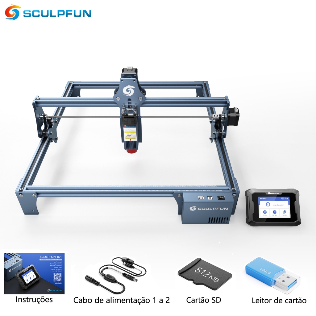 SCULPFUN TS1 Acessórios Para Máquina de Gravação Tela Sensível ao Toque Capacitiva Controle do Aplicativo SCULPFUN
