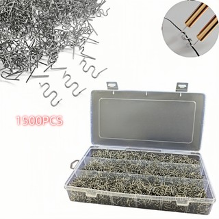 grampos para solda para-choque plásticos 1500 peças Preto