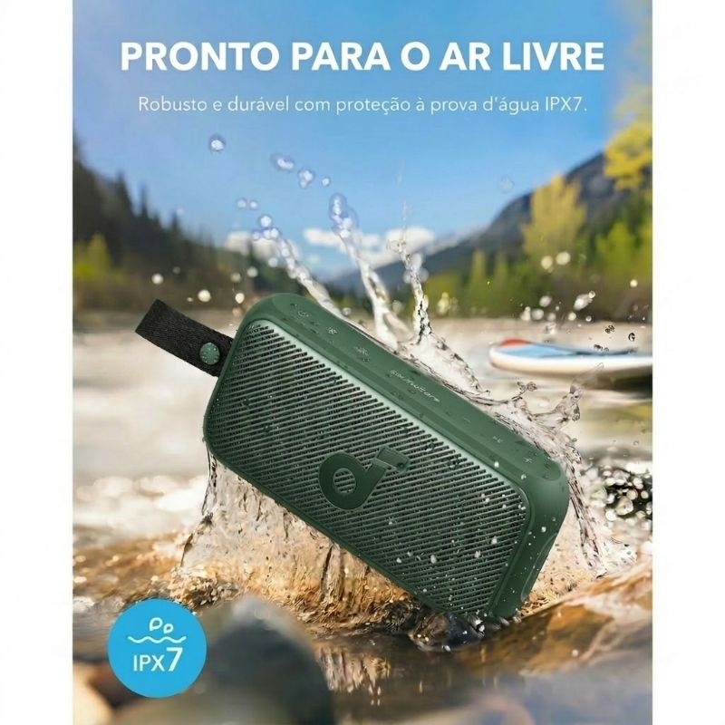 Caixa de Som Portátil Potente Bluetooth Anker Soundcore Motion 300 À Prova D'água Ipx7 Tws