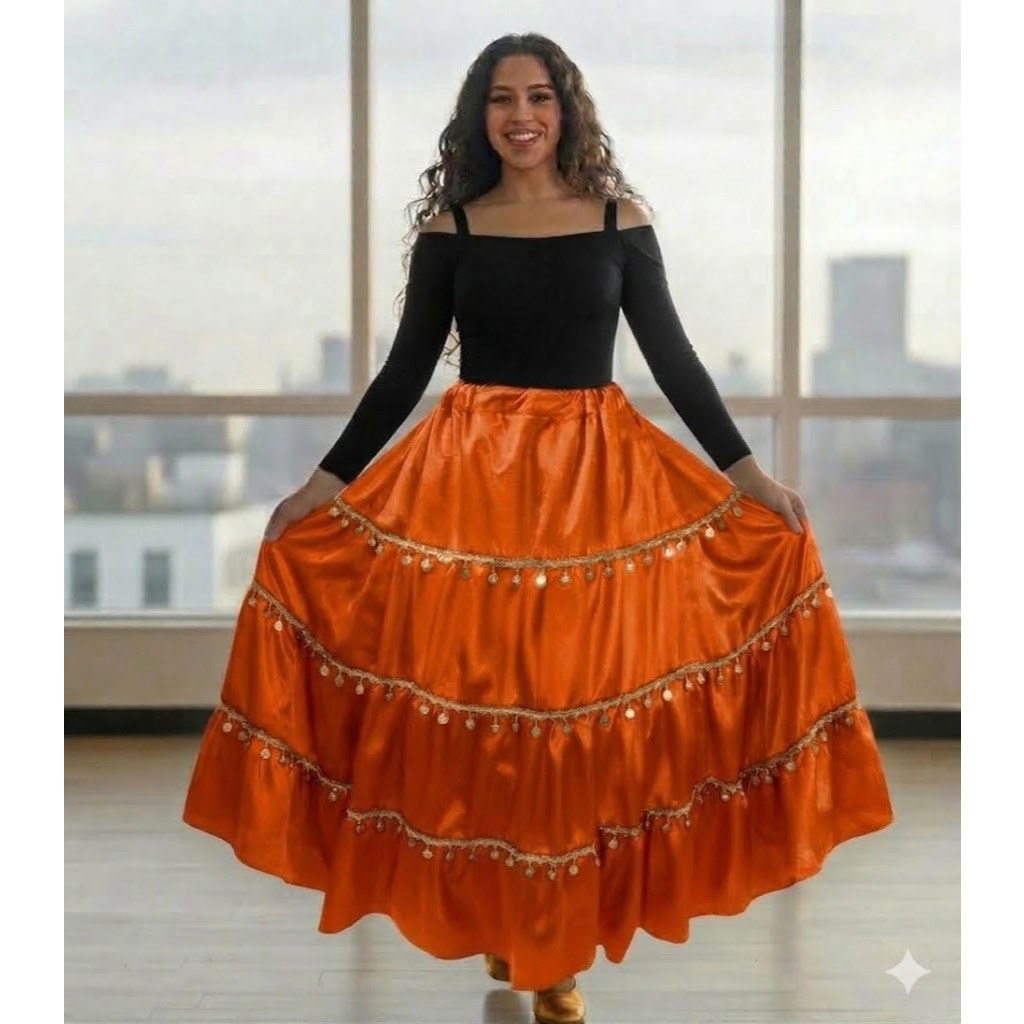 SAIA DE 4,5M DE RODA- PASSAMANARIAS DE MOEDA -Cigana/Pomba Gira - umbanda-sem blusa- ENVIAMOS O MAIS RÁPIDO POSSÍVEL--