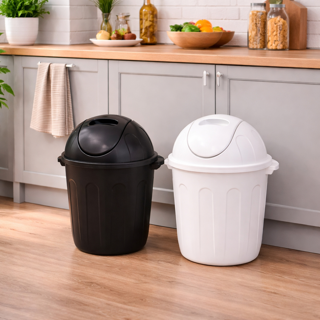 Kit Lixeiras de Plástico Basculante 12L Reforçada para cozinha, banheiro e escritório em Oferta na Shopee