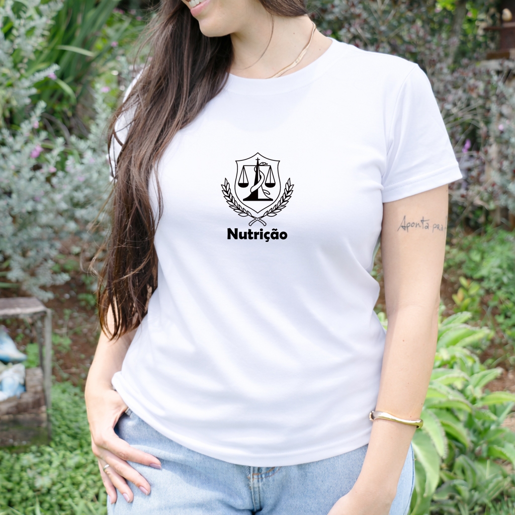 Camiseta TShirt Babylook Blusa Feminina Nutrição Nutricionista Nutri Faculdade Profissão 100% Algodão