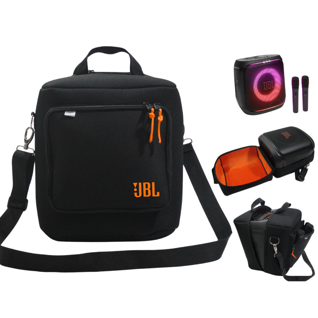 Bolsa Case Nova Caixa Som Partybox Encore 2 - Com Bolso P/ Microfone Resistent