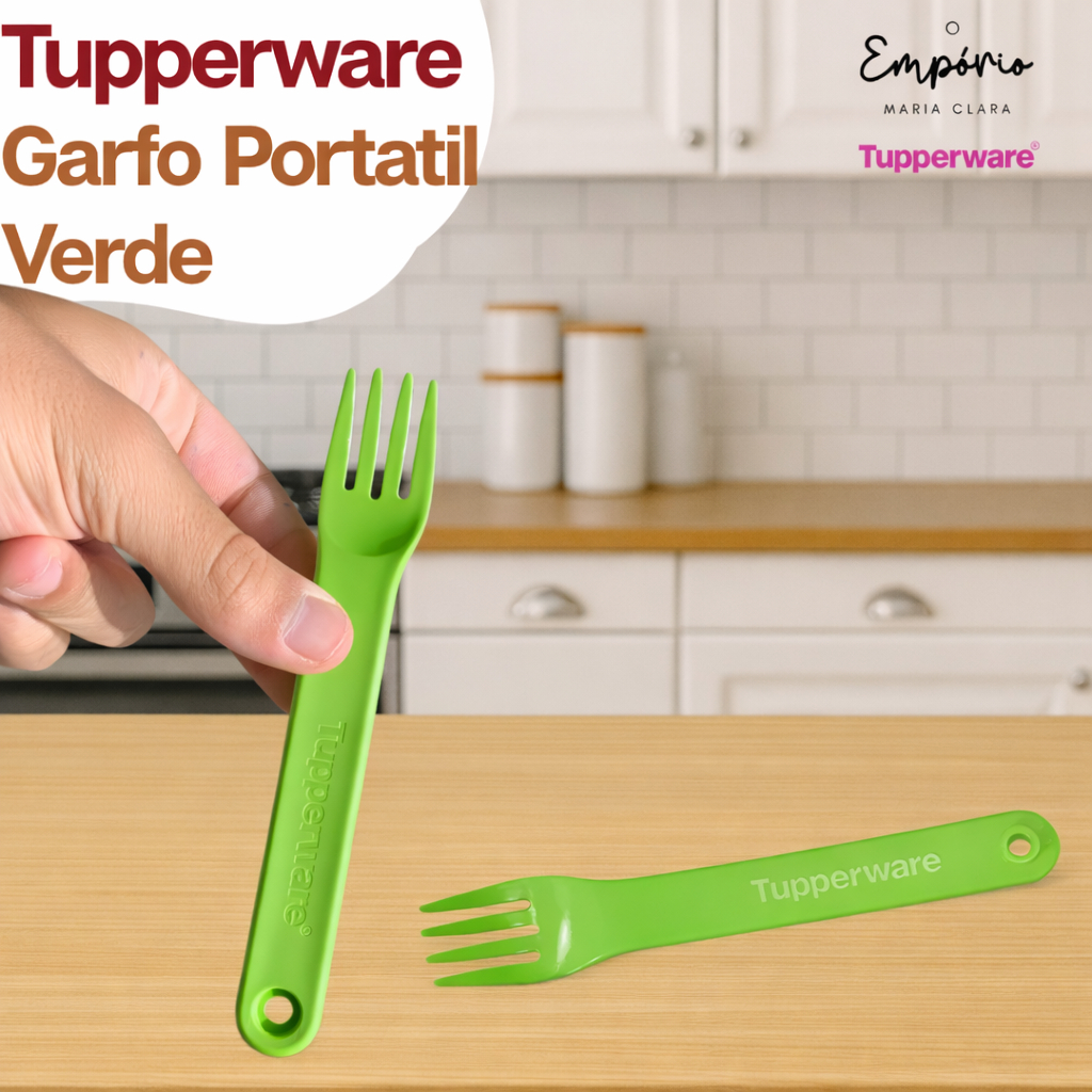 Tupperware Garfo Portatil Verde