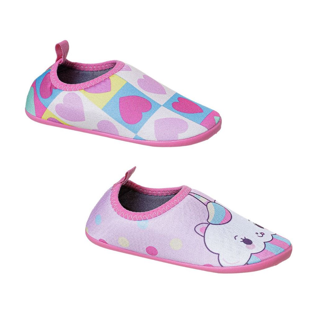 Kit 2 Sapatilha Antiderrapante Infantil MeninA Sapato Aquática Feminino Sapatilha Piscina