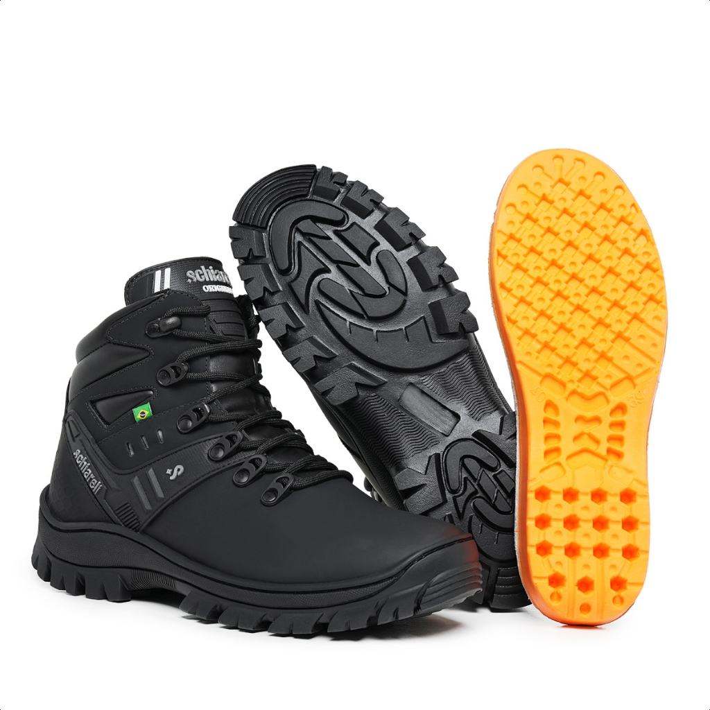 Coturno Bota Militar Tatico Masculina Couro Legitimo 710 Motociclista Conforto Extreme