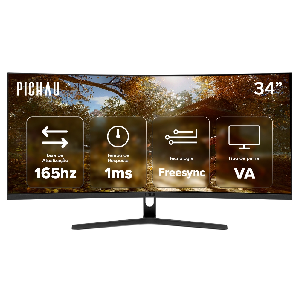 Monitor Gamer Pichau Nexus 34 Neo S, 34 Pol, VA, Ultrawide Curvo, WQHD, 1ms 165Hz, PG-NXS34NEOS-BL01 em Oferta na Shopee