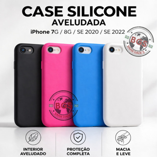 Case Capinha Silicone Veludo Iphone 7 8 SE 2020 2022 Camurça Aveludada Premium Capa em Oferta na Shopee