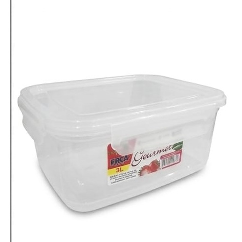 Caixa Retangular com Trava Transparente 3 Litros 1400ml 750ml 400ml BPA-free para Micro-ondas e Geladeira Organizador d