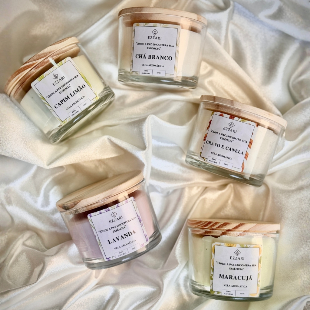 Velas Aromáticas Kit 2 ou 1 Artesanal Perfumada Decorativa Presente Lembrancinha Aromas Vegetal 150g em Oferta na Shopee
