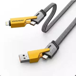 Cabo Usb 4 Em 1 - 65w Para Todos Os iPhone E Android Tipo C Carregador Super Turbo Speed Shop