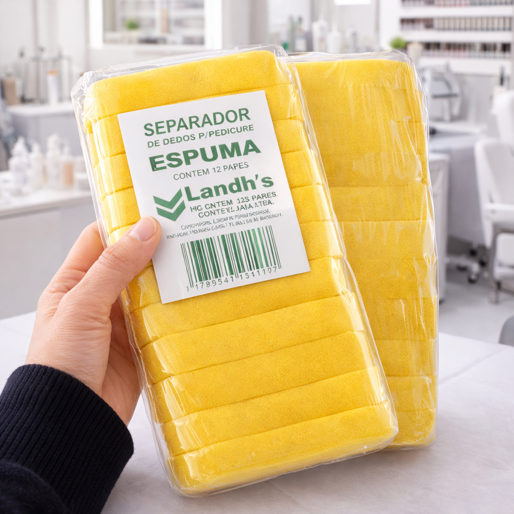 Detalhes do Kit com 12 Pares de Separadores de Dedos de Espuma