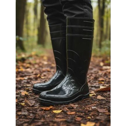 Bota Pvc Bico Aço Impermeavel Epi Cano Longo Preta Bracol