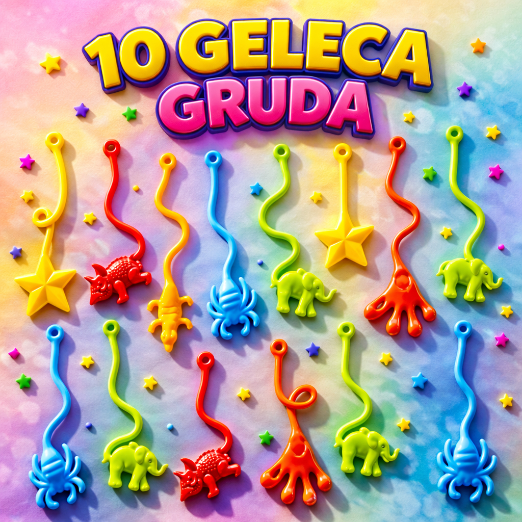 10 Geleca Gruda p / Kit Festa Lembrancinha Infantil Prenda