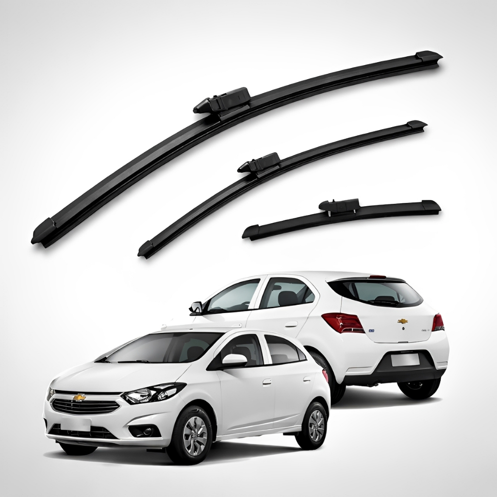 Kit Palheta Limpador Parabrisa Silicone Onix Prisma 2012 2013 2014 2015 2016 2017 2018