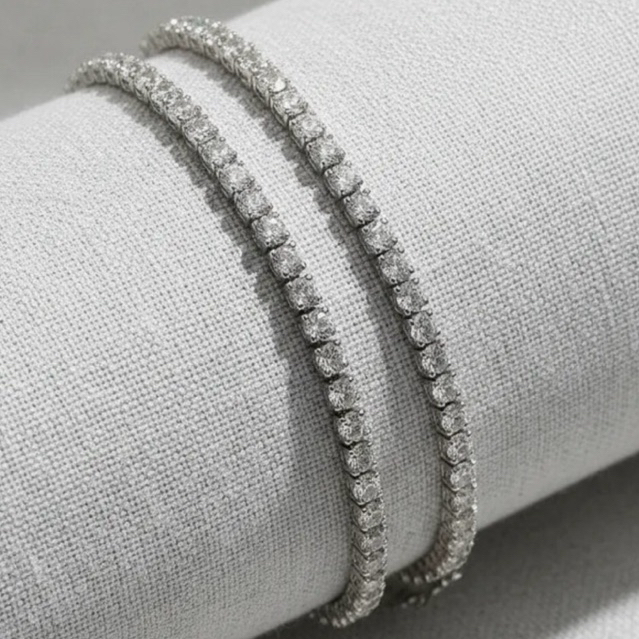 pulseira Cravejada Com Pedras de Zircônia Uso Diário Masculina e Feminina