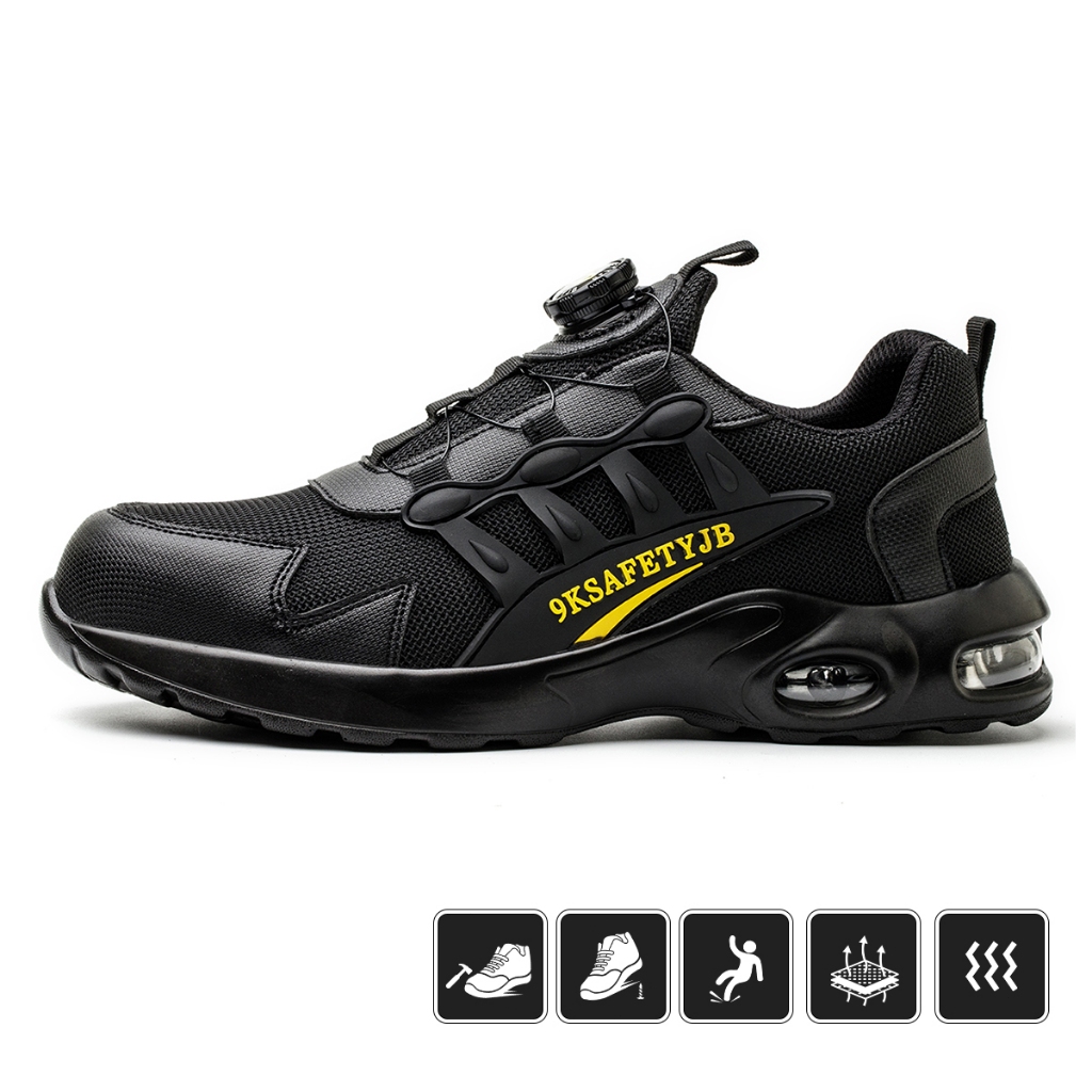 Sapatos De Trabalho, Sapatos De Segurança Masculinos Com Biqueira De PVC Com Trava Giratória