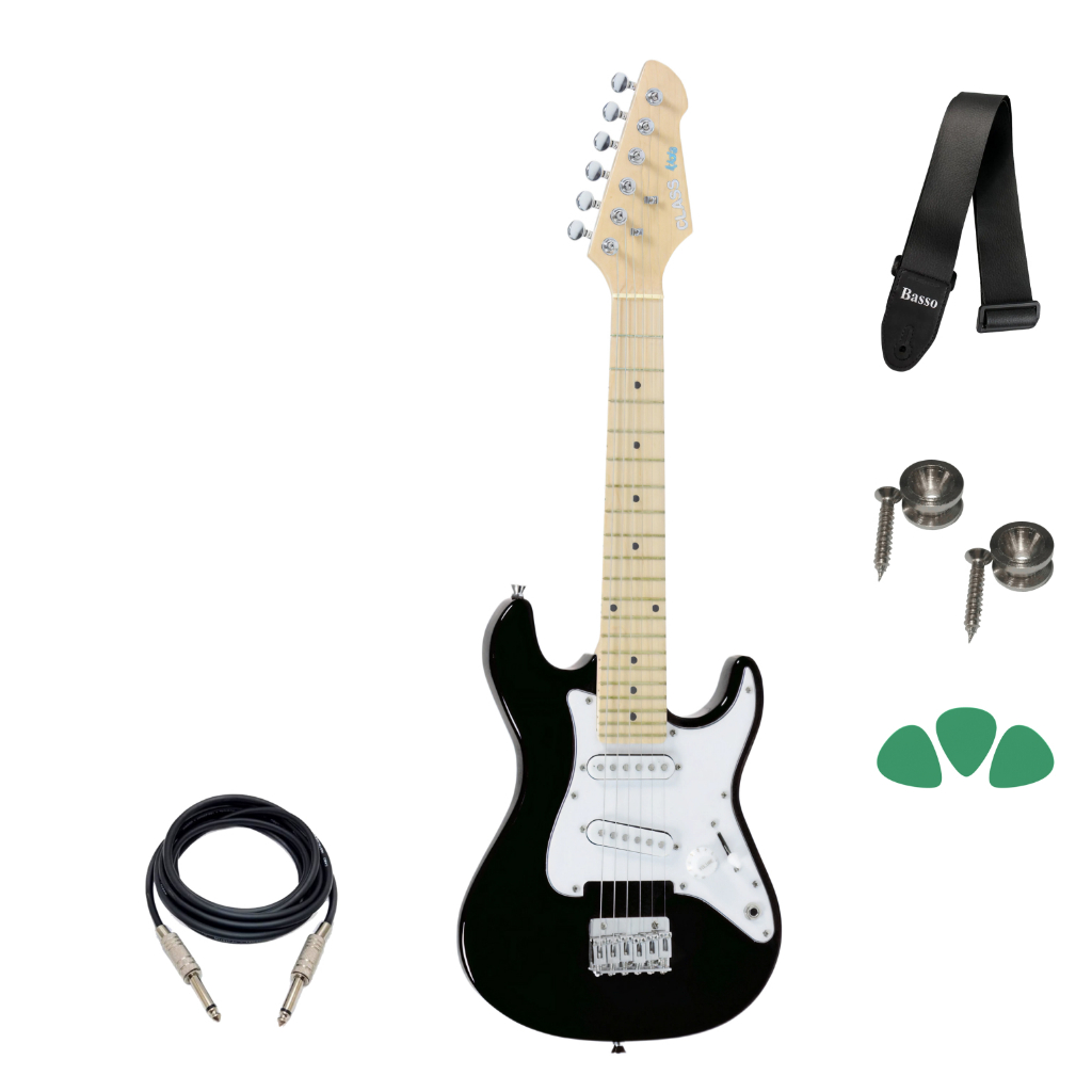 Guitarra Infantil Profissional Clk10 Bk Preta By Strinberg