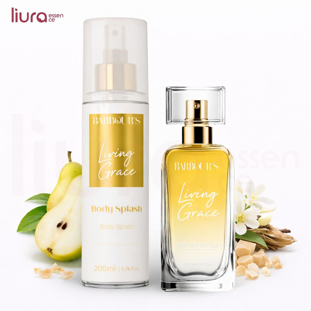 Body Splash Living Grace 200ml + Perfume Capilar 50ml Barbour's Beauty La vie Kit Feminino