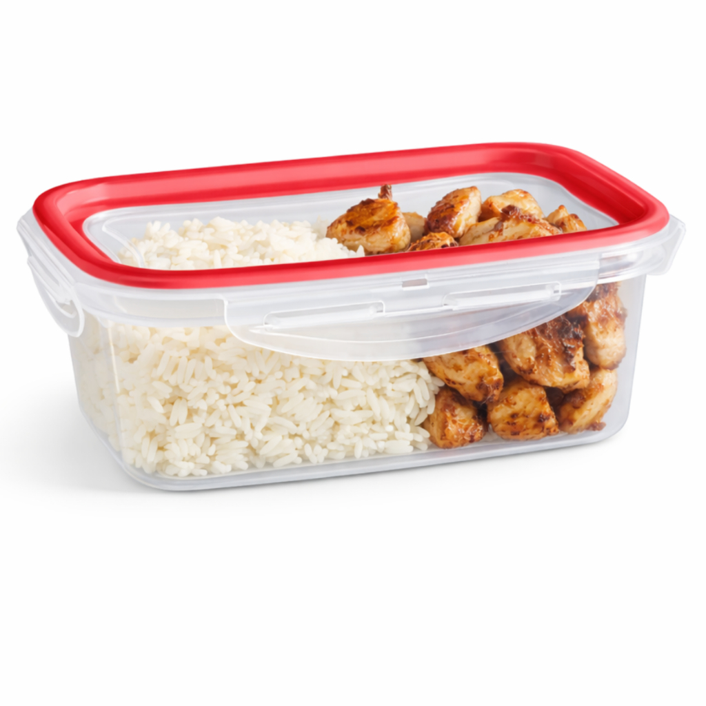 Pote Para Marmita 900ml com Travas Laterais Dieta Alimento organizador de congelador Multiuso Fitnes